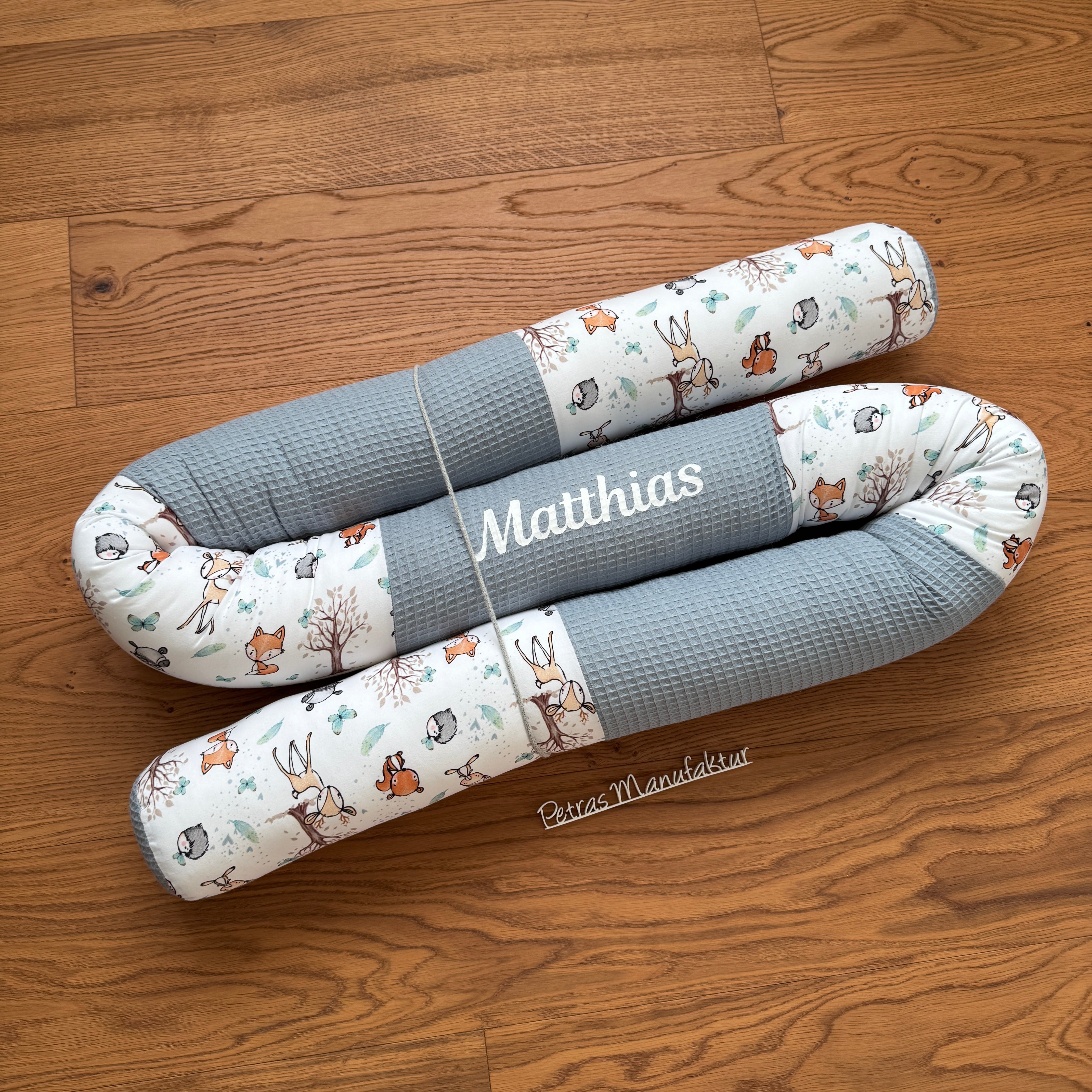 Bettschlange "Waldtiere mint"